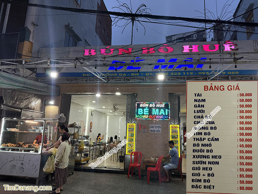 bún bò huế bé mai đống đa đà nẵng