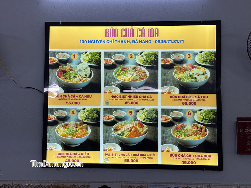 bún chả cá 109 nguyễn chí thanh đà nẵng