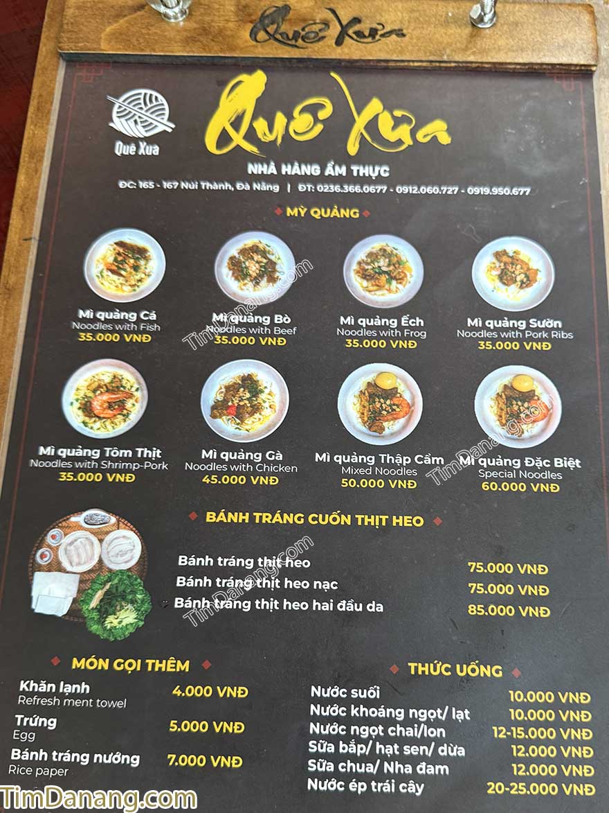 mì quảng quê xưa đà nẵng