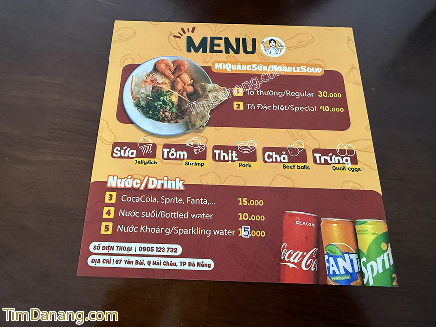 mì quảng sứa hồng nga